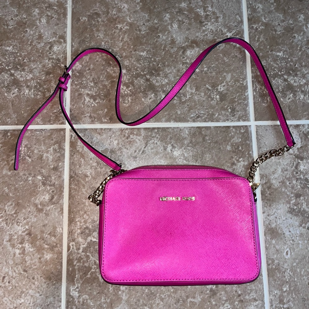 Hot Pink Michael Kors Crossbody Purse